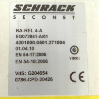 Schrack Seconet Relaismodul BA-REL 4-A EG072841-A/01 SIE