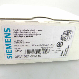 Siemens Leistungsschalter 3RV1021-0CA10 OVP