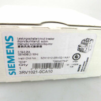 Siemens Leistungsschalter 3RV1021-0CA10 OVP