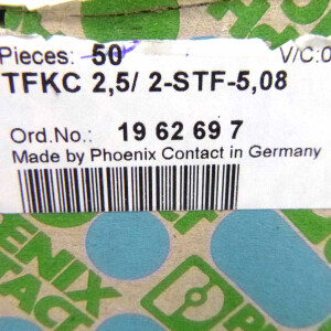 Phoenix Contact Leiterplattensteckverbinder 19 62 69 7 TFKC 2,5/ 2-STF-5,08 (34Stk.) OVP