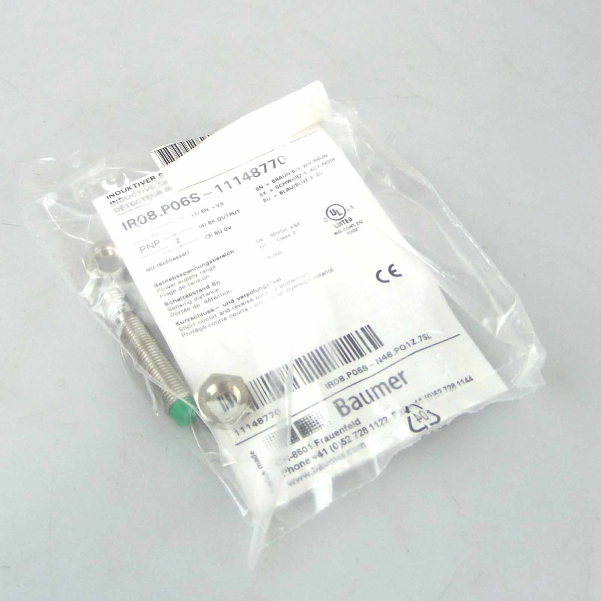 Baumer electric induktiver Näherungsschalter IR08.P06S-