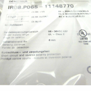 Baumer electric induktiver Näherungsschalter IR08.P06S-11148770 OVP
