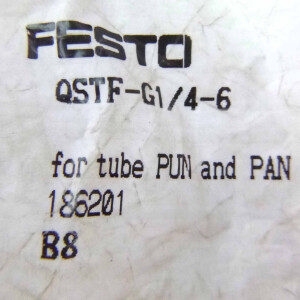 Festo Steckverschraubung QSTF-G1/4-6 186201 OVP