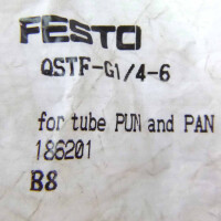 Festo Steckverschraubung QSTF-G1/4-6 186201 OVP