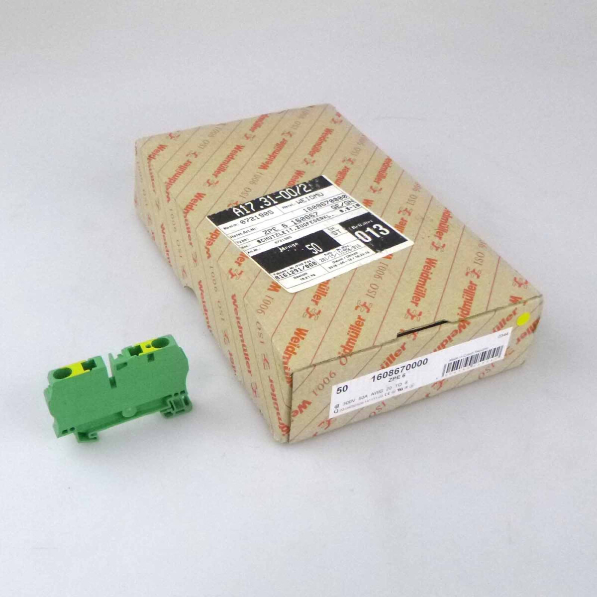 Weidmüller Schutzleiter-Reihenklemme ZPE 6 1608670000 (