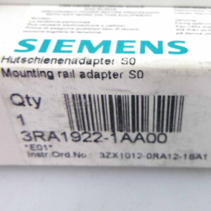 Siemens Hutschienenadapter 3RA1922-1AA00 OVP
