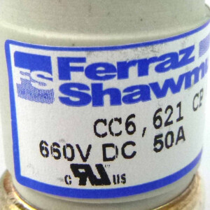 Ferraz-Shawmut Protistor Sicherung CC6,621 CP GRB 27.60.50 R076306 NOV