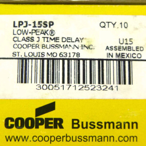 COOPER BUSSMANN Sicherungseinsatz TIME-DELAY FUSE LPJ-15SP (3Stk.) OVP