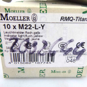 Moeller Leuchtmelder, flach, gelb M22-L-Y (9Stk.) OVP