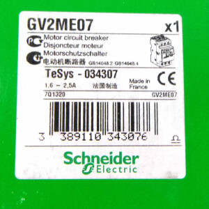 Schneider Electric Motorschutzschalter GV2ME07 / 1,6-2,5A OVP