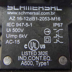 SCHMERSAL Sicherheitsschalter AZ 16-12zi-B1-2053-M16 GEB