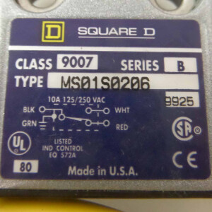 SQUARE D Limit Switch MS01S0206 Ser.B GEB