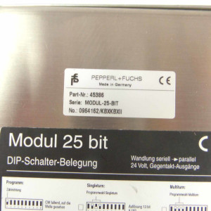 Pepperl+Fuchs Modul 25 bit MODUL-25-BIT 45386 GEB