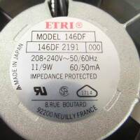 ETRI Lüfter Model 146DF 208-240V GEB