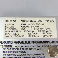 INDRAMAT Programmiermodul MOD1/1X1262-002 GEB
