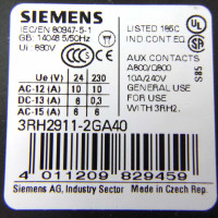 Siemens Hilfsschalterblock 3RH2911-2GA40 NOV