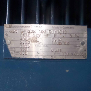 Mannesmann Demag Getriebemotor GDH 100 D2/1012 + AF06-M-01-35-1 + TDP 0,2 LT-4 GEB