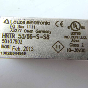 Leuze electronic Taster Hintergrundausblendung HRTR 53/66-S-S8 GEB