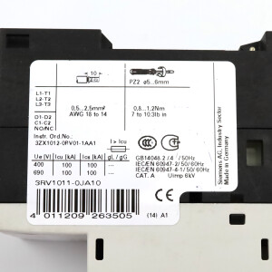 Siemens Leistungsschalter 3RV1011-0JA10 GEB