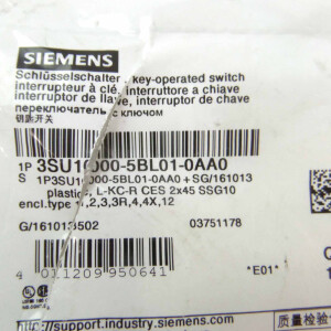 Siemens Schlüsselschalter 3SU1000-5BL01-0AA0 OVP