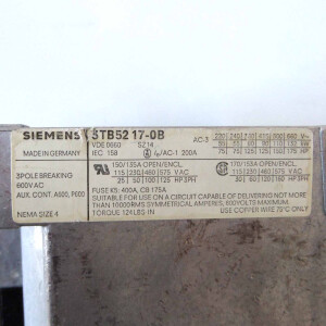 Siemens Schütz 3TB5217-0B 24VDC GEB