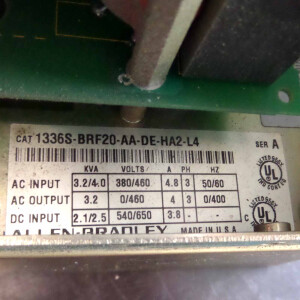 Allen Bradley AC Drive 1336 plus 1336S-BRF20-AA-DE-HA2-L4 Ser.A GEB