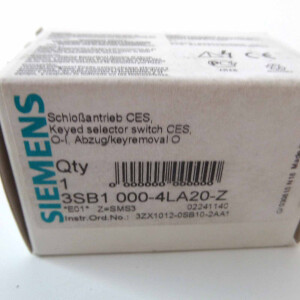 Siemens Schlossantrieb 3SB1000-4LA20-Z Z=SMS3 OVP