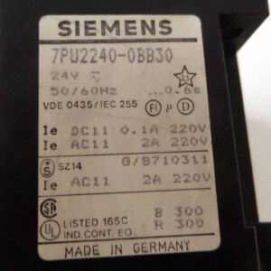 Siemens Zeitrelais 7PU2240-0BB30 0,06-0,6s 24V GEB