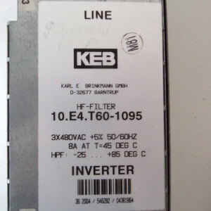 KEB HF-Filter 10.E4.T60-1095 3x480VAC 50/60Hz GEB