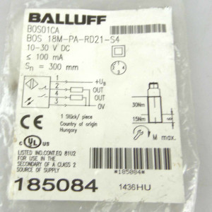 Balluff Lichttaster BOS01CA BOS 18M-PA-RD21-S4 OVP