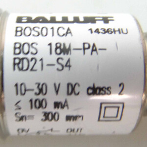 Balluff Lichttaster BOS01CA BOS 18M-PA-RD21-S4 NOV