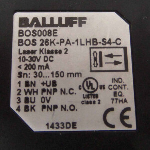Balluff Lichttaster BOS008E BOS 26K-PA-1LHB-S4-C NOV