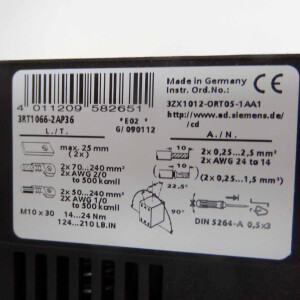 Siemens Leistungsschütz 3RT1066-2AP36 220-240V/50-60Hz OVP