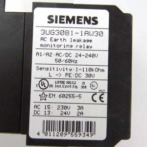 Siemens DC Isolationswächter 3UG3081-1AW30 OVP