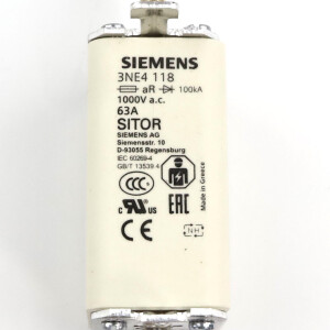 Siemens Sitor Sicherungseinsatz 3NE4 118 (3Stk.) OVP