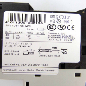Siemens Leistungsschalter 3RV1011-0GA20 OVP