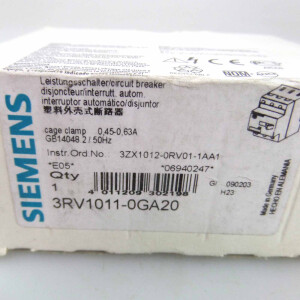 Siemens Leistungsschalter 3RV1011-0GA20 OVP