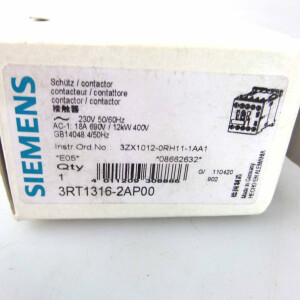 Siemens Schütz 3RT1316-2AP00 230V 50/60Hz OVP