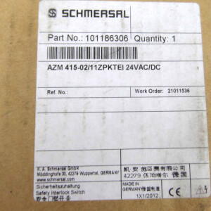 SCHMERSAL Sicherheitszuhaltung AZM 415-02/11ZPKTEI 24VAC/DC 101186306 OVP