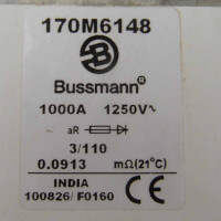 COOPER BUSSMANN Sicherung 170M6148 1000A 1250V OVP