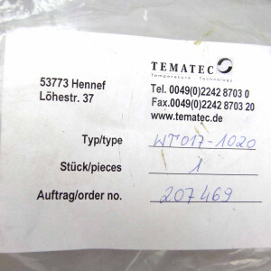 Tematec Einsteck-Widerstandselement WT017-1020 OVP