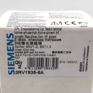Siemens 3-Phasen-Einspeiseklemme  3RV1935-5A (2Stk.) OVP