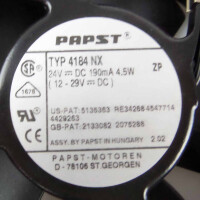 papst Lüfter 4184NX 24V GEB