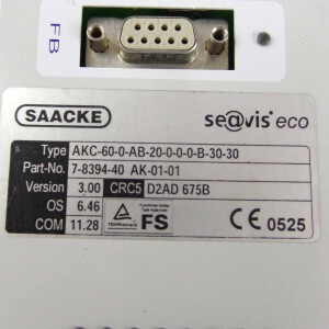 SAACKE Brennersteuerung se@vis FSC AKC-60-0-AB-20-0-0-0-B-30-30 7-8394-40 AK-01-01 GEB