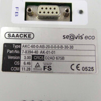 SAACKE Brennersteuerung se@vis FSC AKC-60-0-AB-20-0-0-0-B-30-30 7-8394-40 AK-01-01 GEB