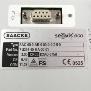 SAACKE Brennersteuerung se@vis FSC BAC-60-0-AB-0-50-0-0-Z-0-0 7-8394-40 BA-00-01 GEB