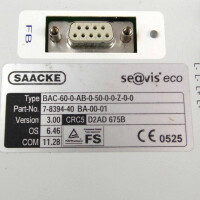 SAACKE Brennersteuerung se@vis FSC BAC-60-0-AB-0-50-0-0-Z-0-0 7-8394-40 BA-00-01 GEB