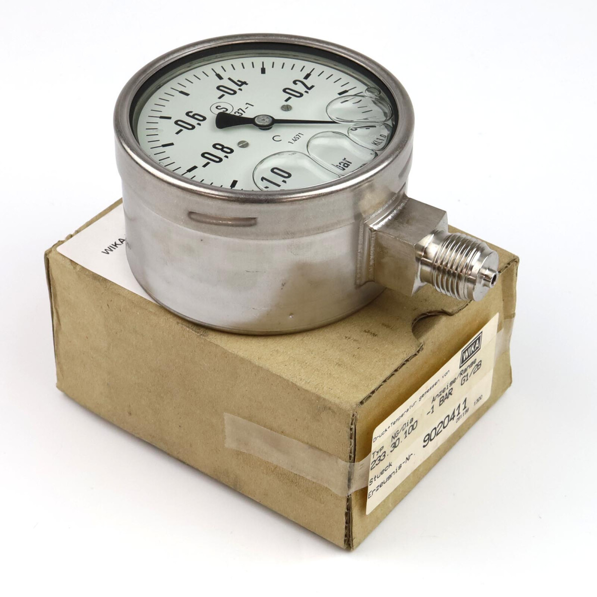 WIKA Manometer 233.30.100 23330100 OVP