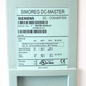 Siemens SIMOREG DC Master Stromrichtergerät 6RA7081-6DV62-0-Z Z=G74+S00+K01+K11 OVP