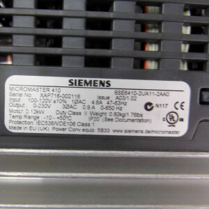 Siemens Micromaster 410 6SE6410-2UA11-2AA0 E-Stand:A03/1.02 OVP